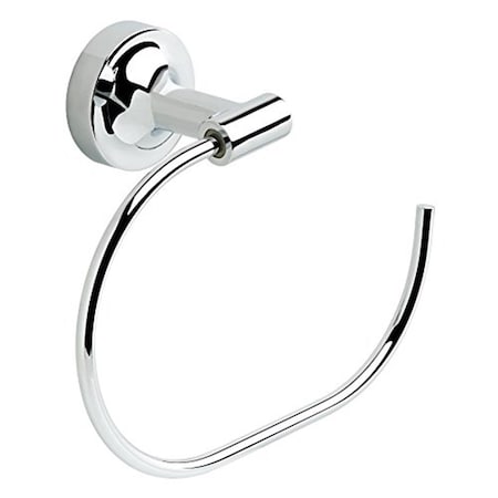 Liberty Hardware 6.062 in. Voisin Collection Towel Ring, Polished Chrome LVOI46PC